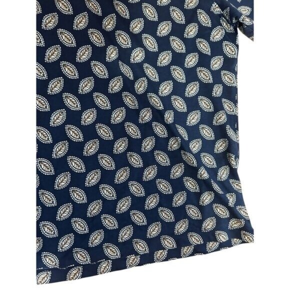 Untuckit all over print Polo Navy Blue Print XL Classic Old Money Retro Preppy - Picture 4 of 4